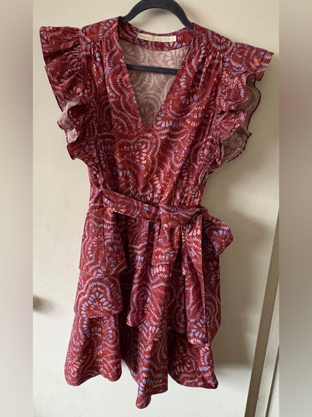 Marie Oliver Fiona Dress in the Cranberry Burst Size Small Spring